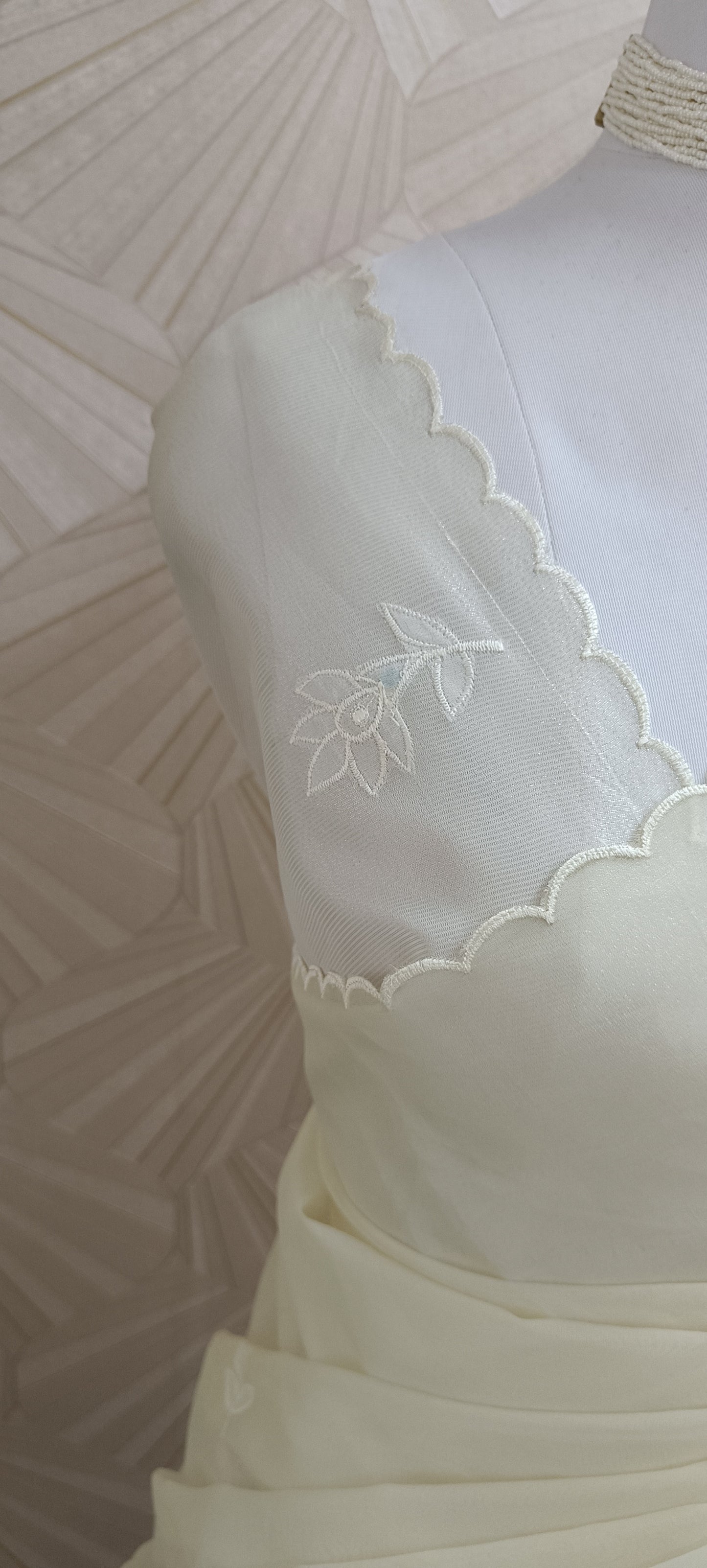 Semi Organza Applique Work Saree