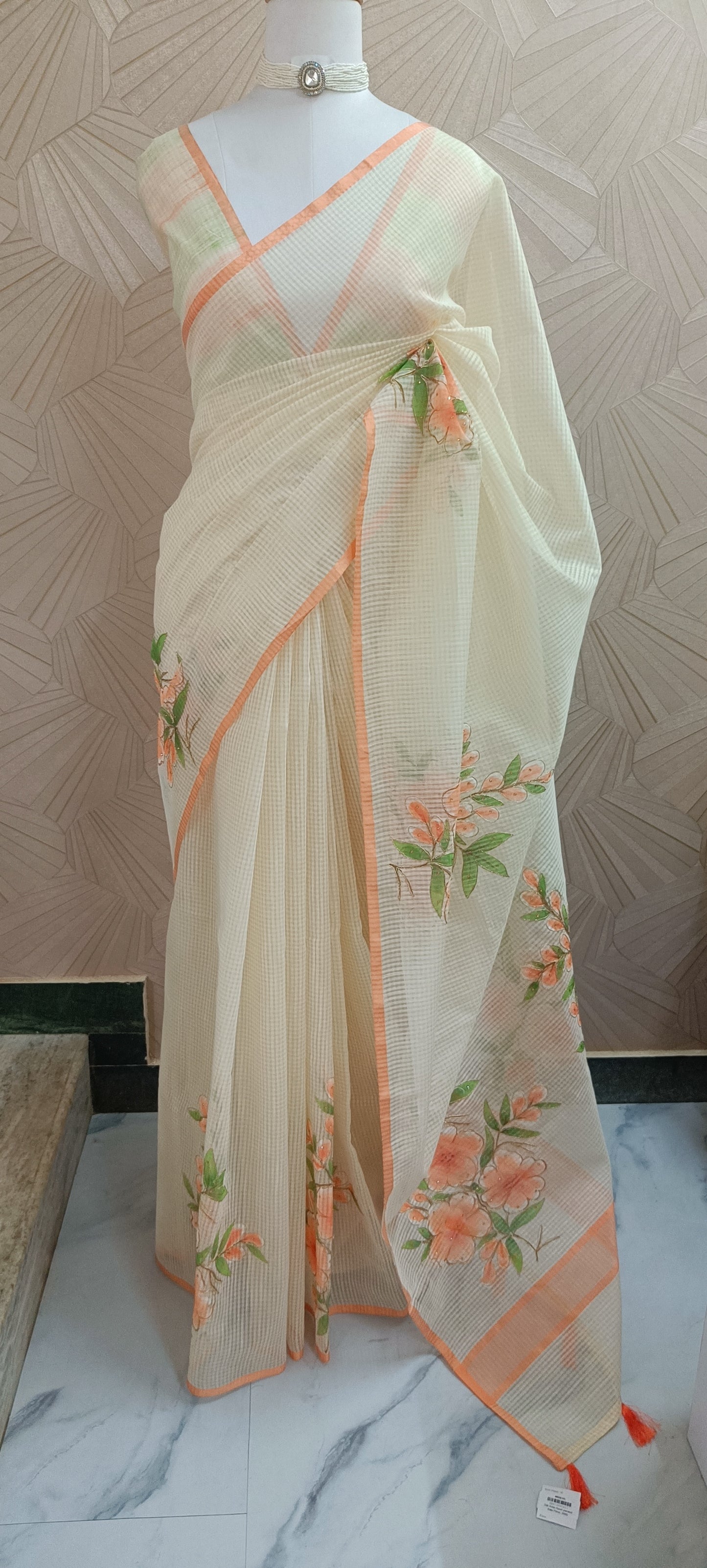 Kota Silk Hand Painted Saree