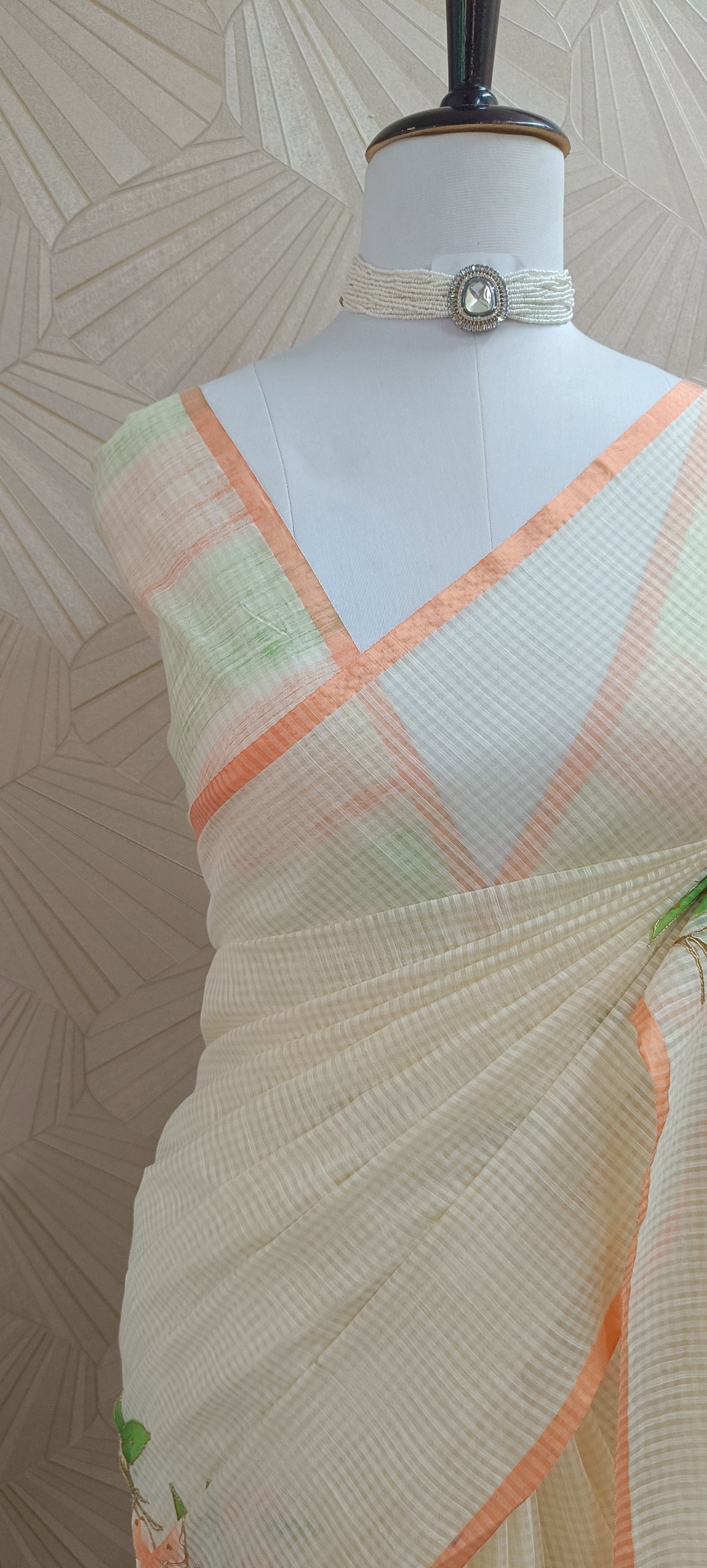 Kota Silk Hand Painted Saree