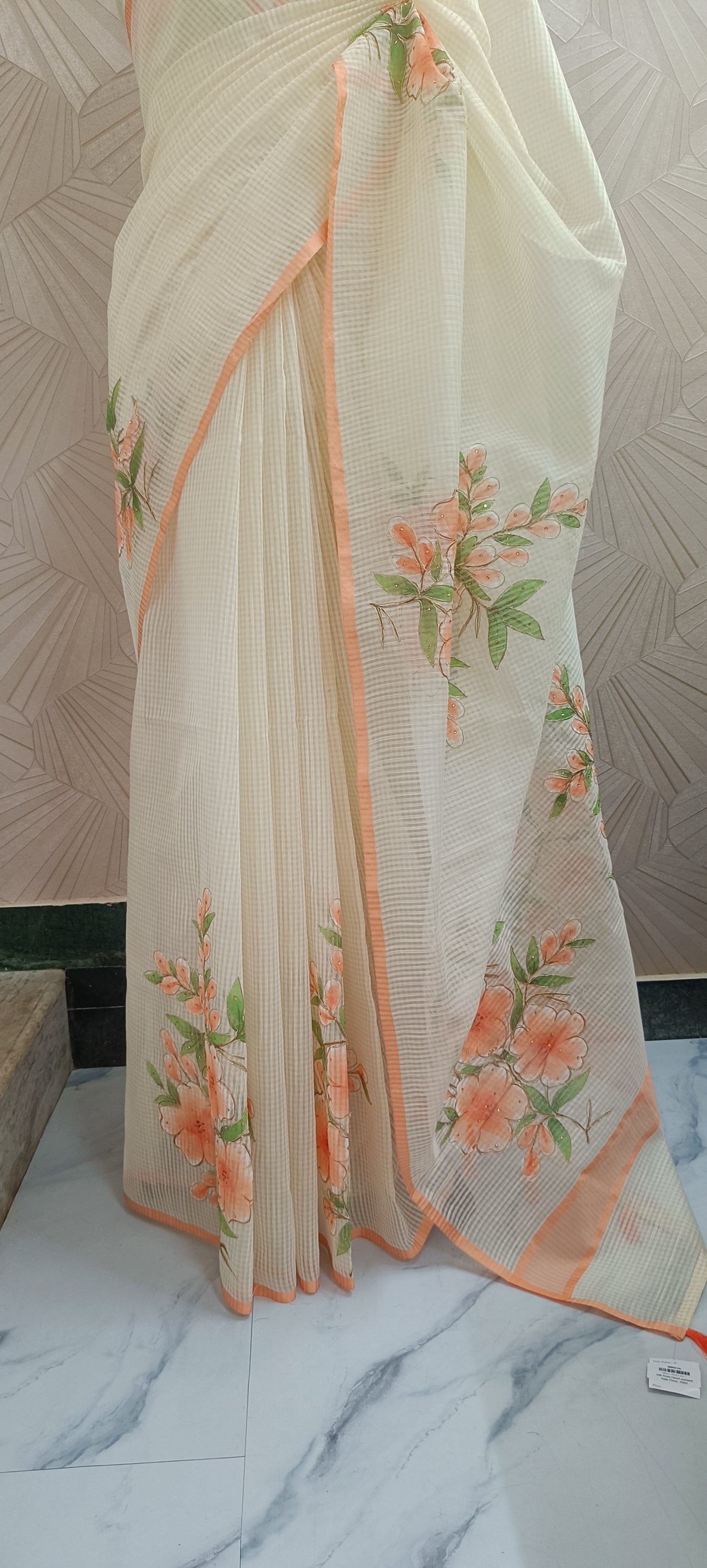 Kota Silk Hand Painted Saree