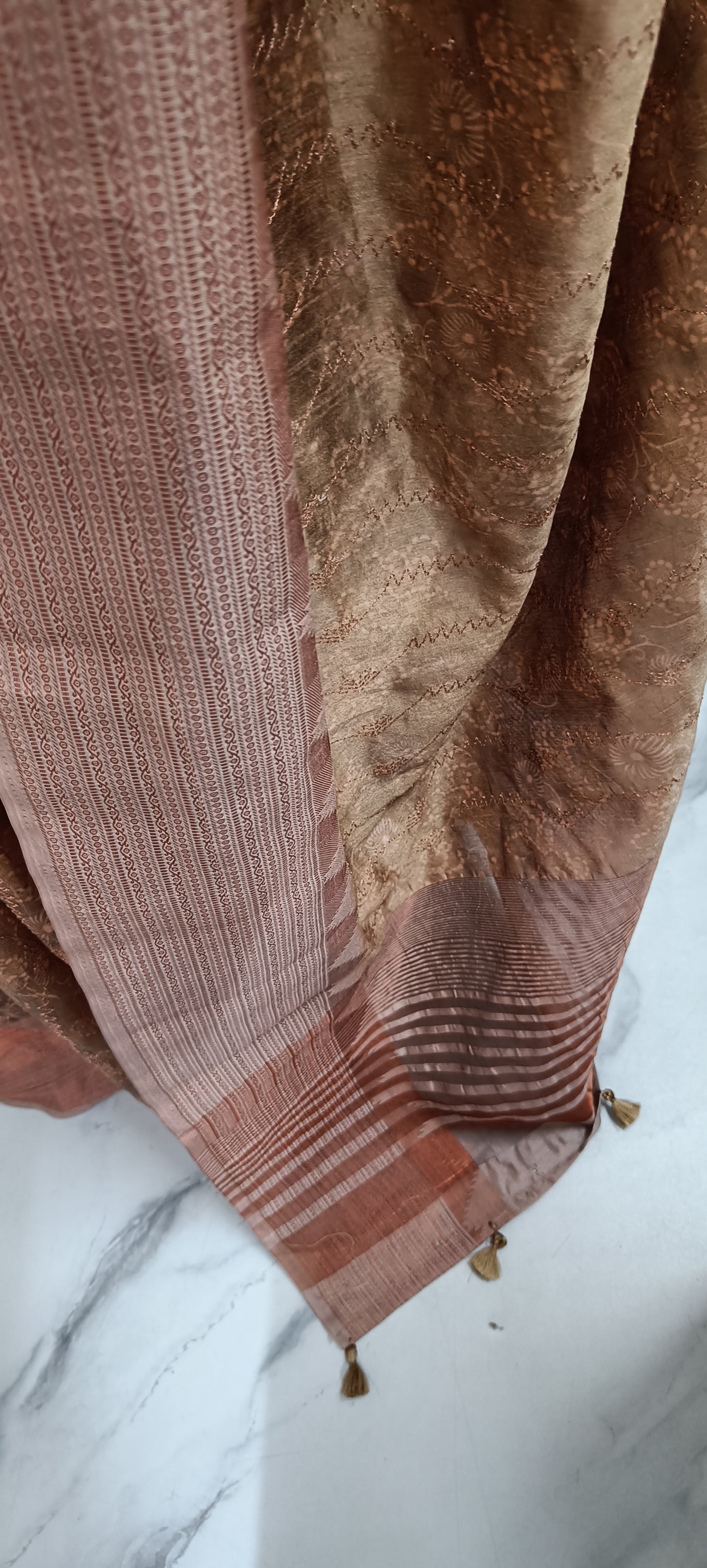 Tussar Silk Saree with Self Weave Detailing