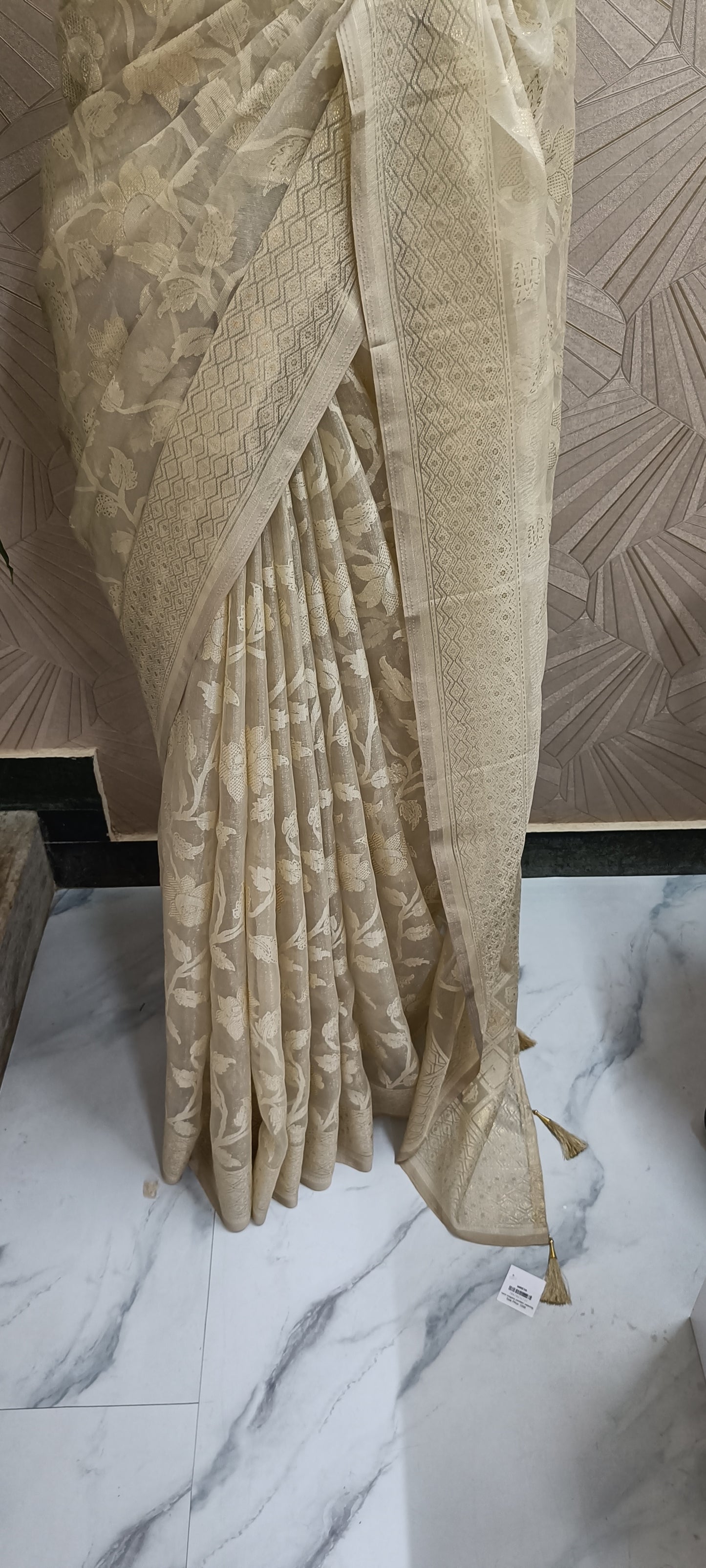 Semi Organza Jamdani Weaving Saree