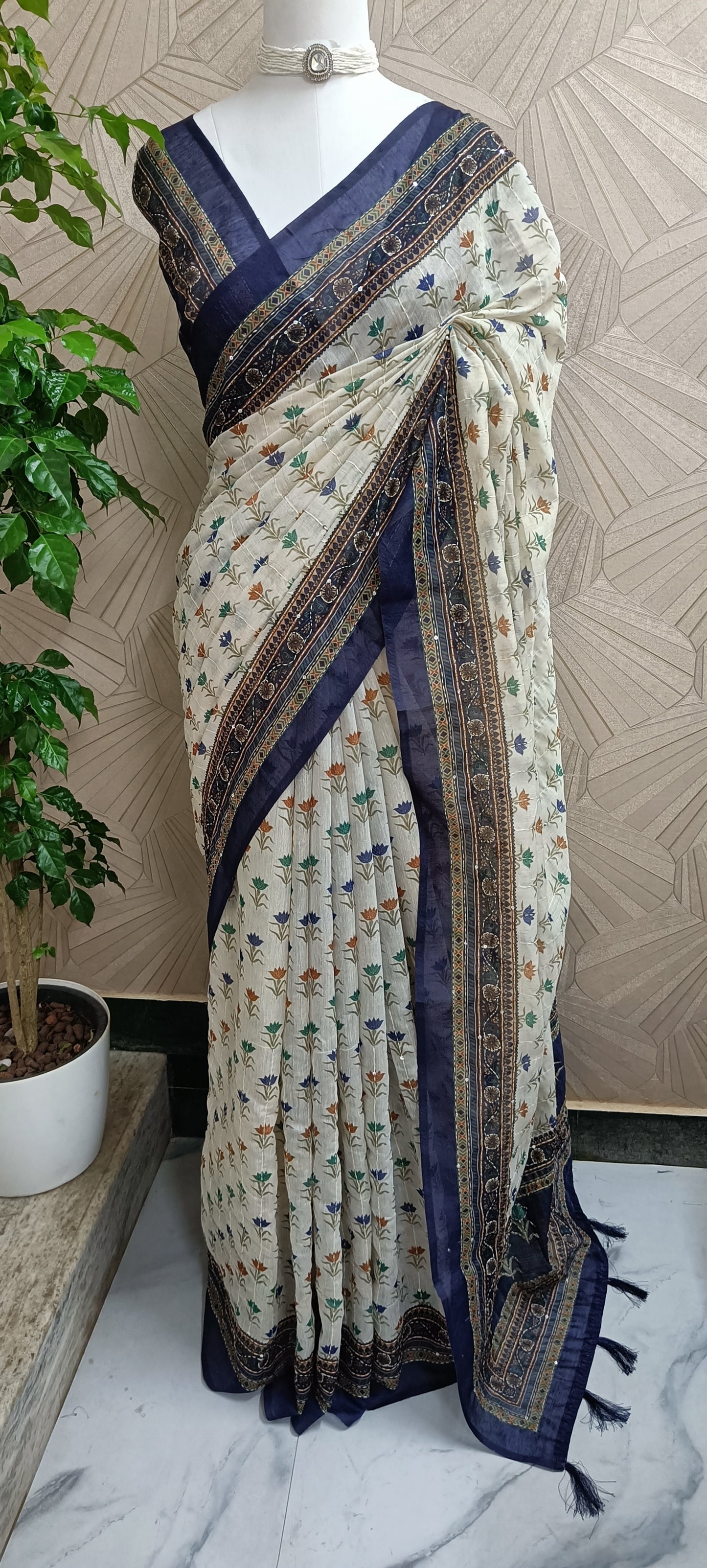 Chanderi Cotton Silk Saree