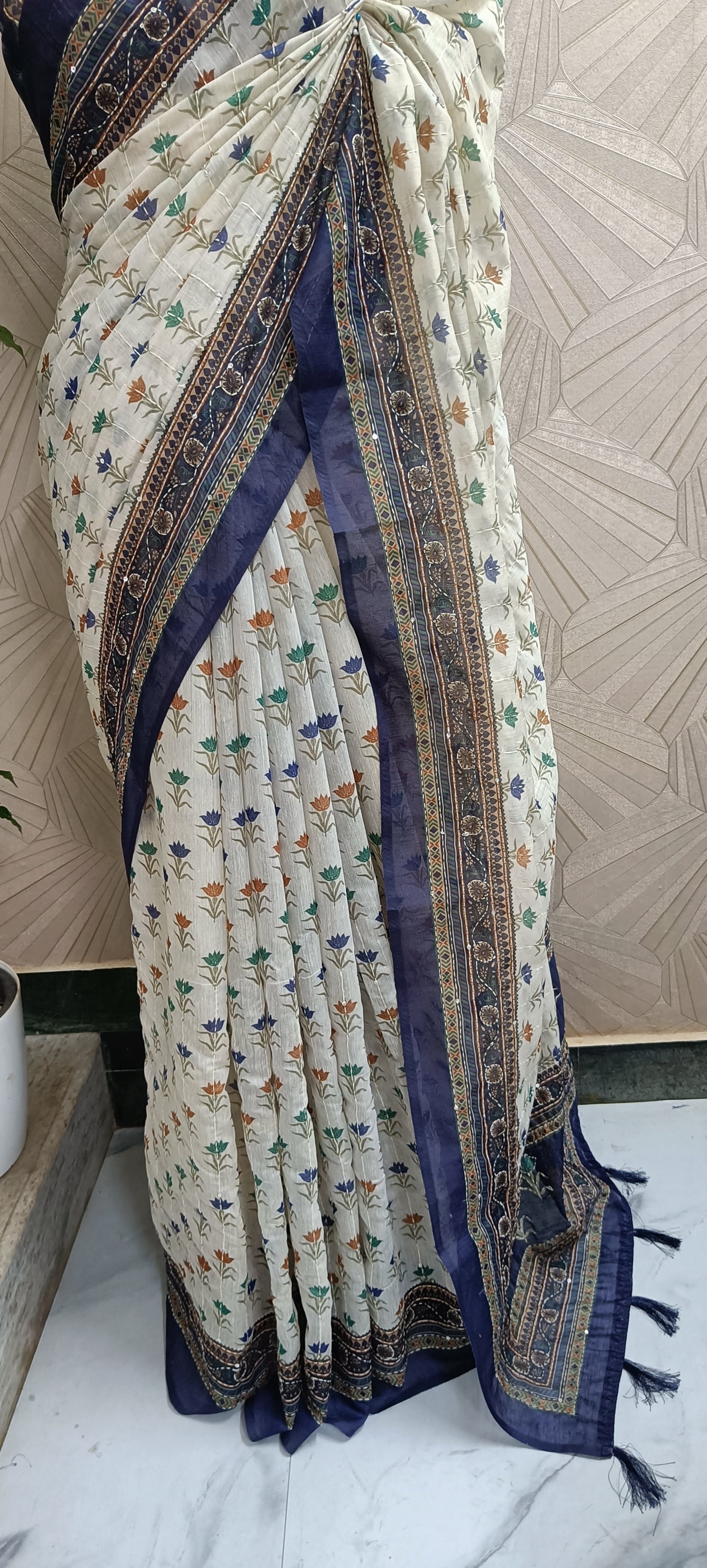 Chanderi Cotton Silk Saree