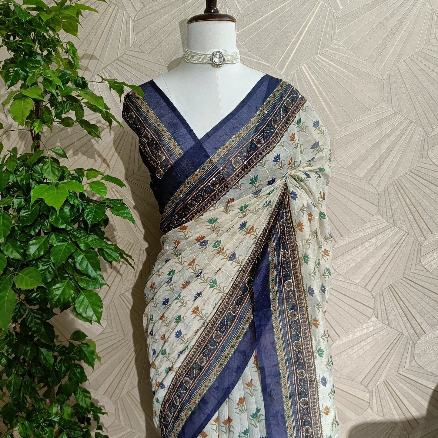Chanderi Cotton Silk Saree