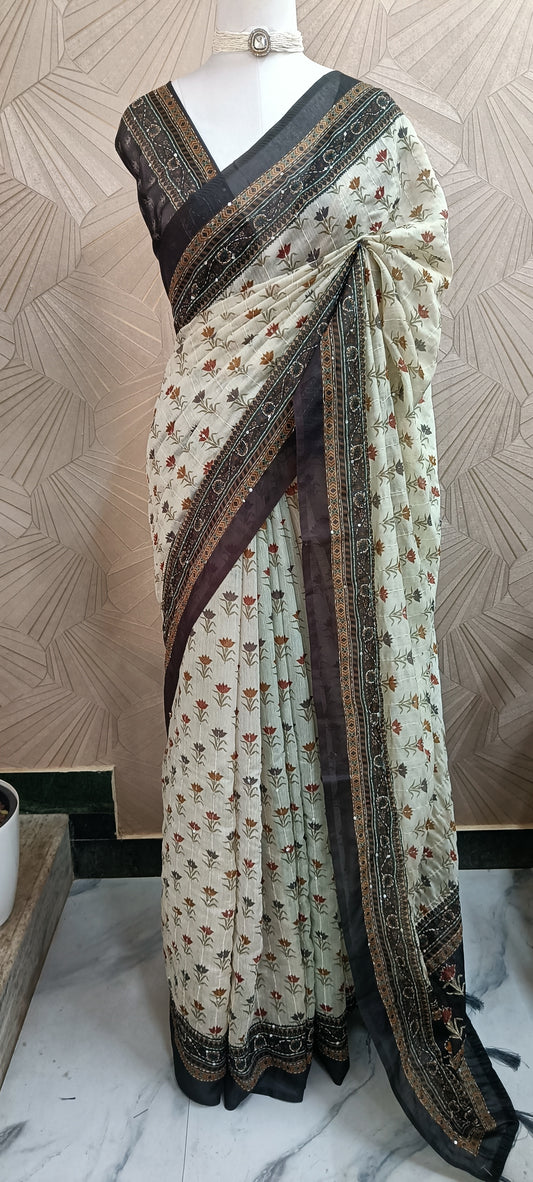Chanderi Cotton Silk Saree