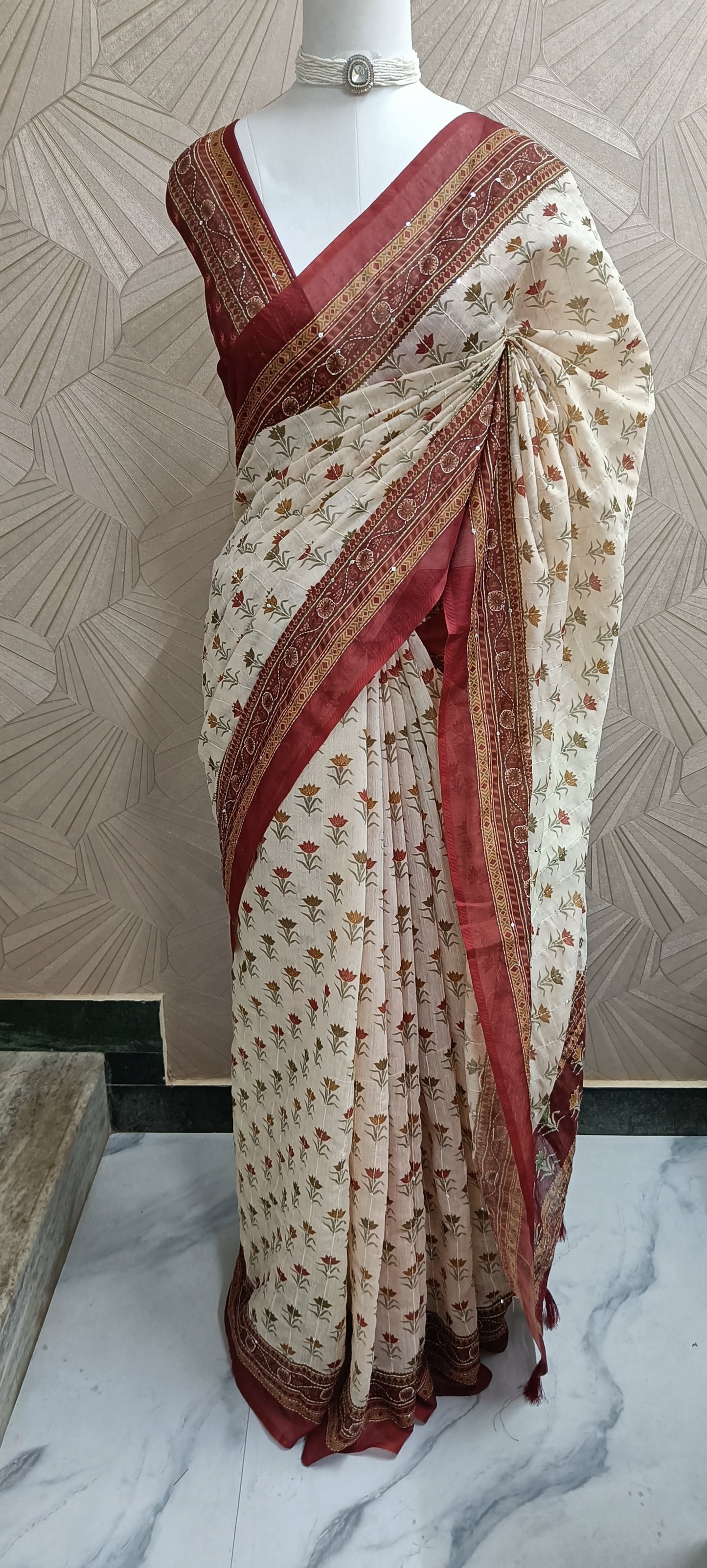 Chanderi Cotton Silk Saree