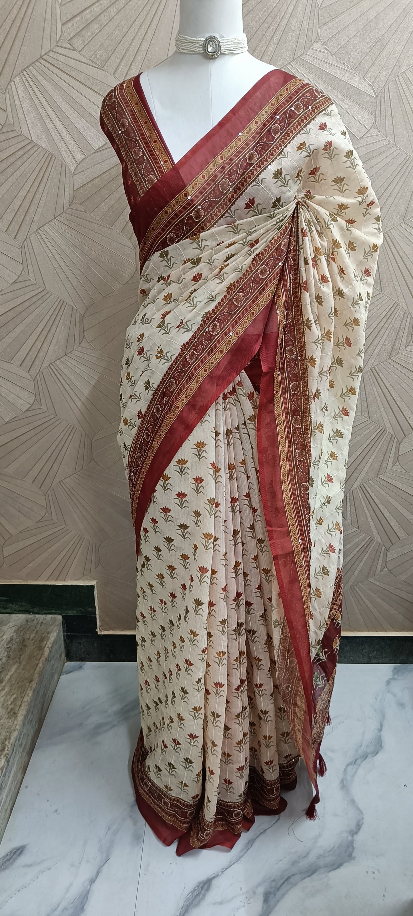 Chanderi Cotton Silk Saree