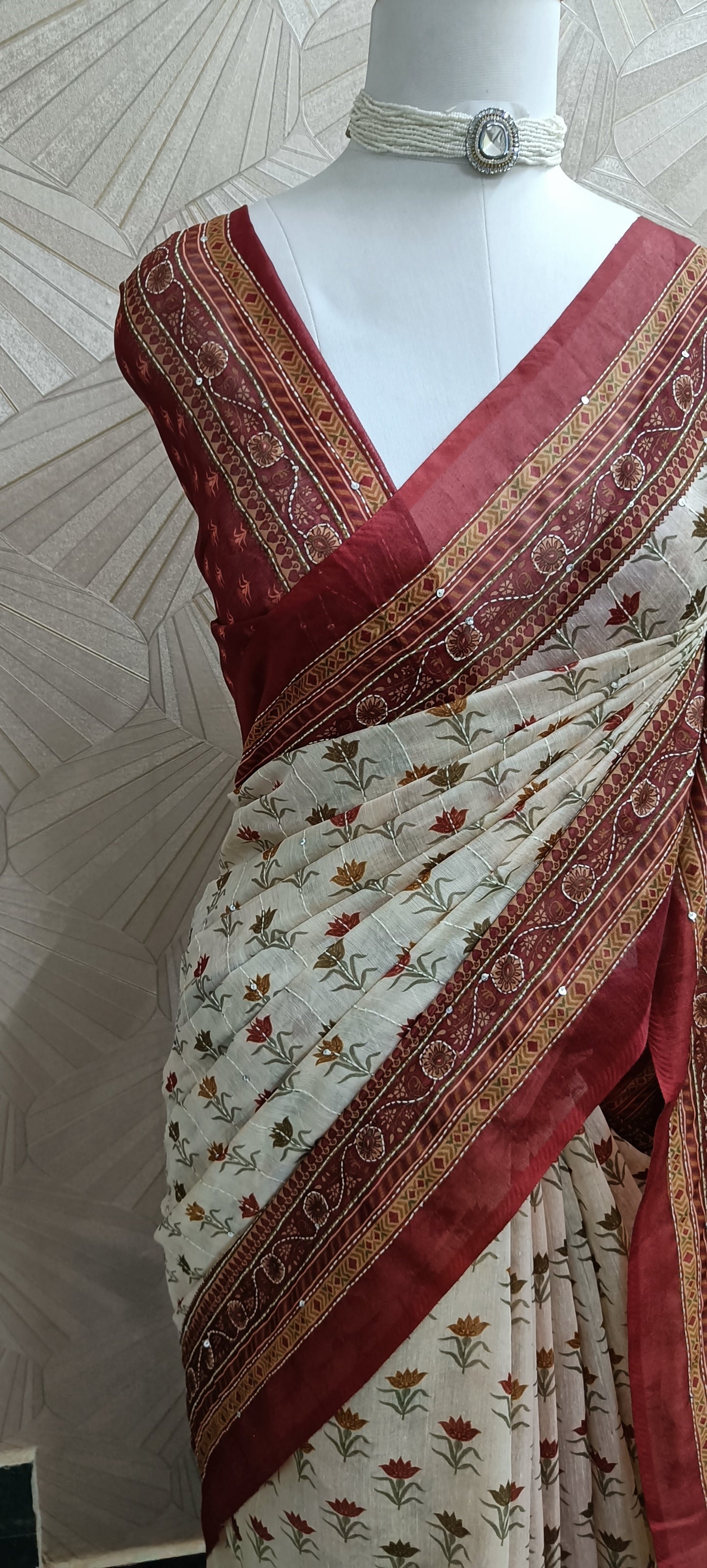 Chanderi Cotton Silk Saree