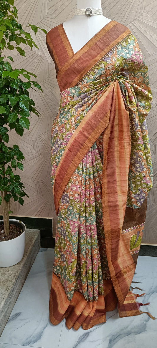 Semi Tussar Silk Saree