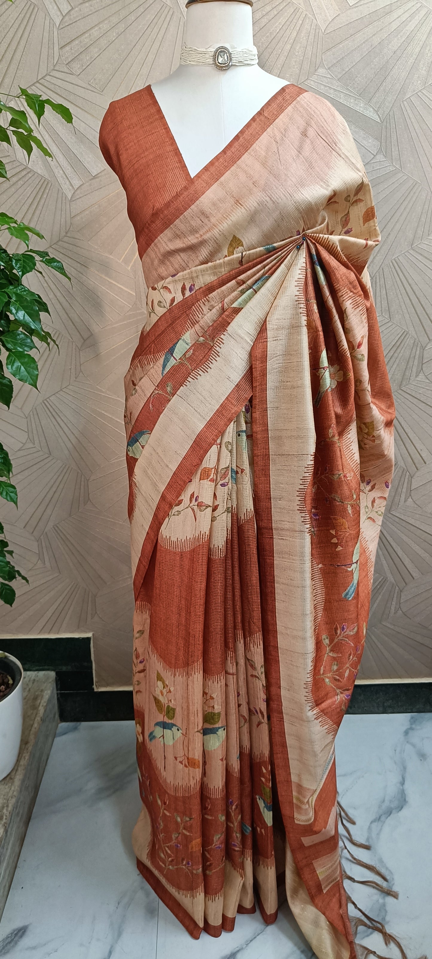 Semi Tussar Silk Saree