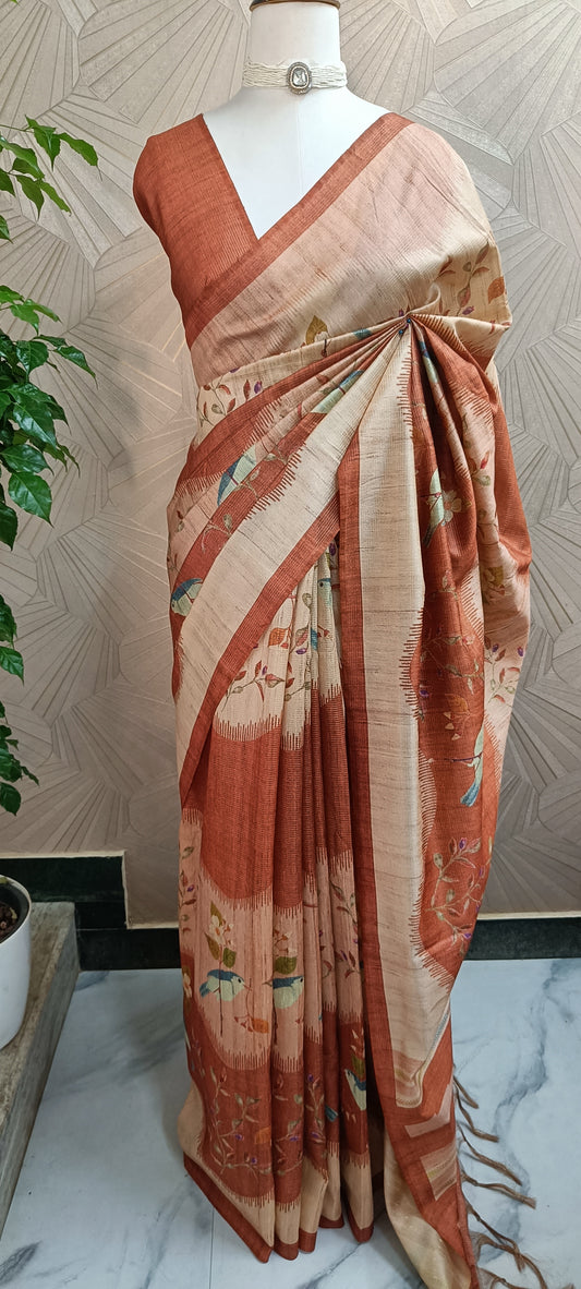 Semi Tussar Silk Saree