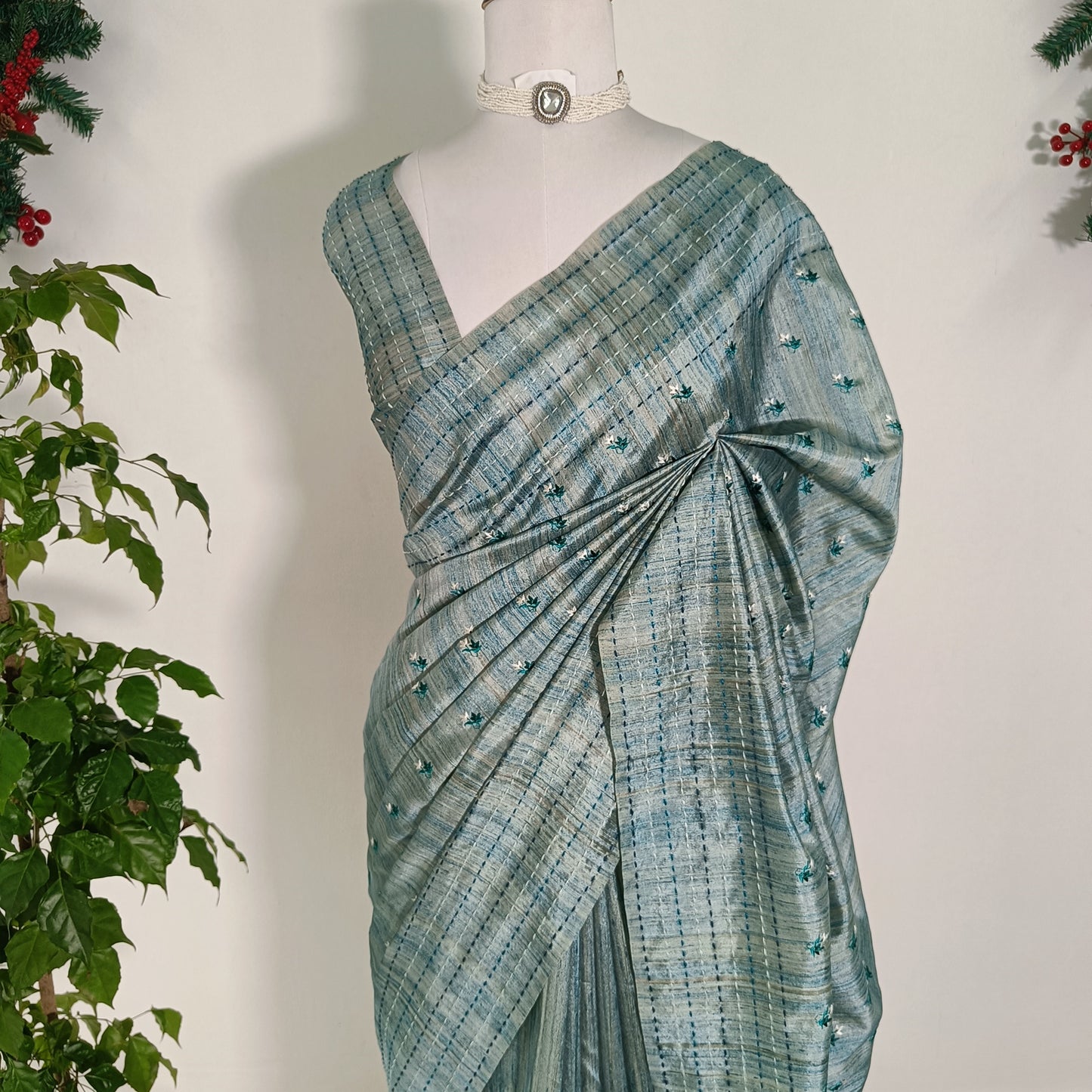 Semi Tussar Silk Saree