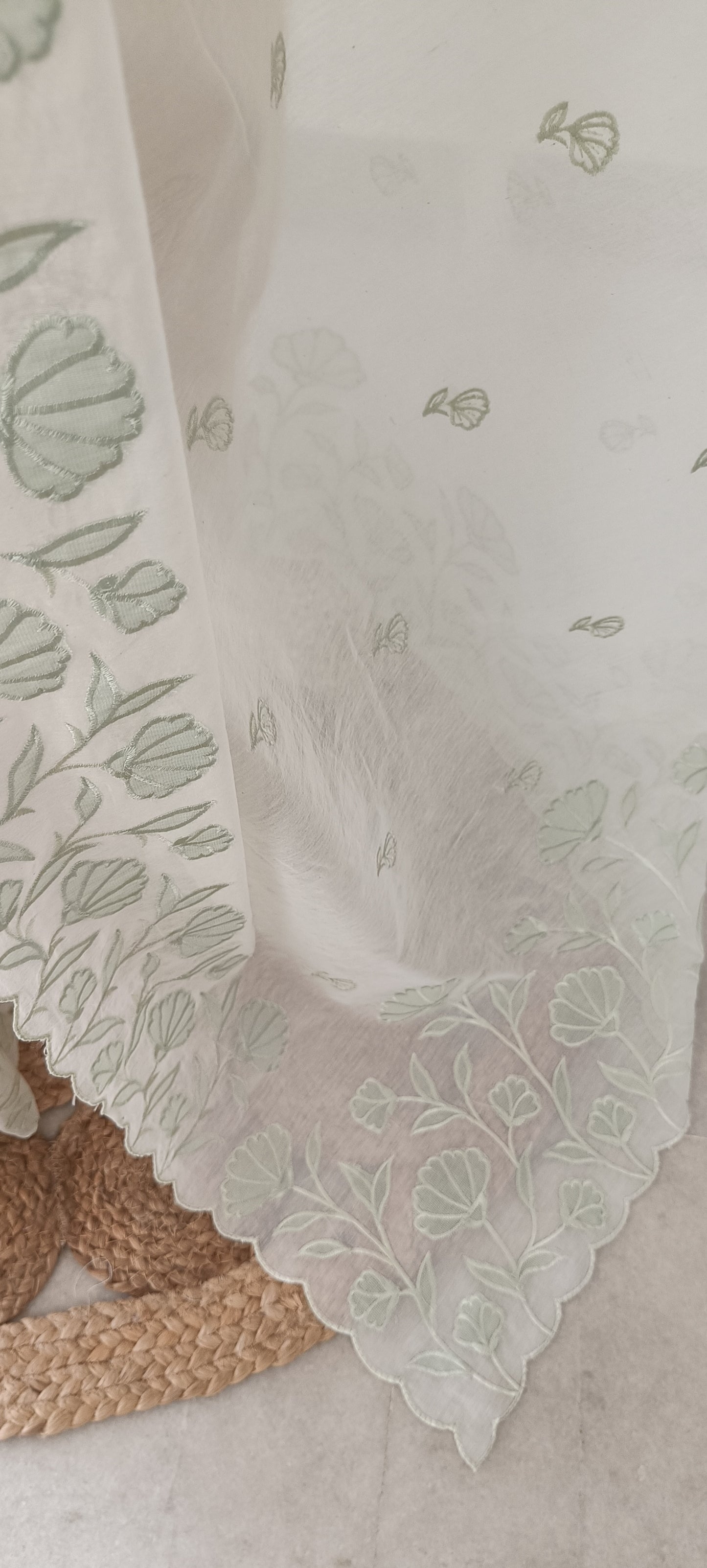 Mul Chanderi Applique Work Saree