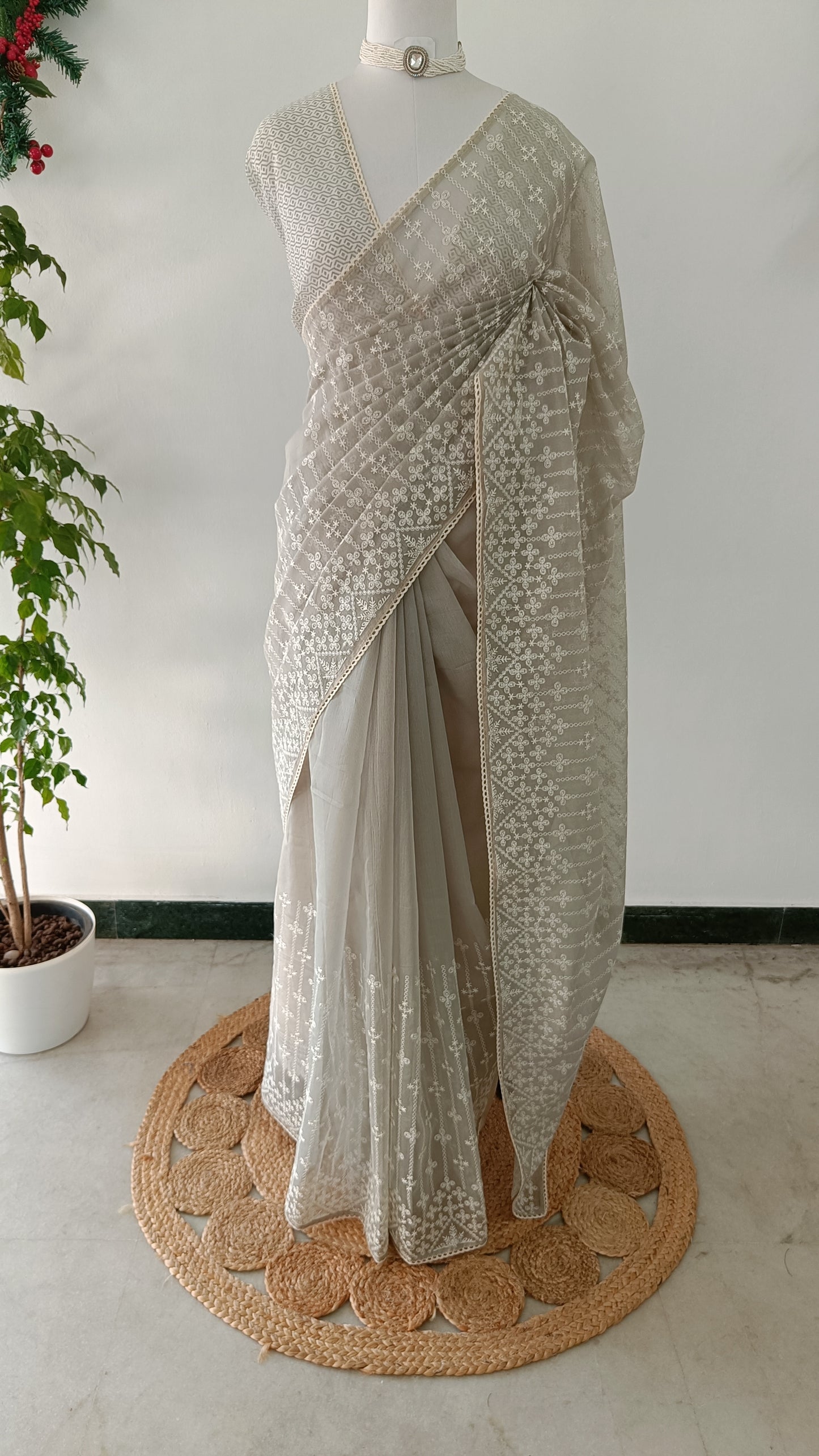 Kota Embroidery Saree
