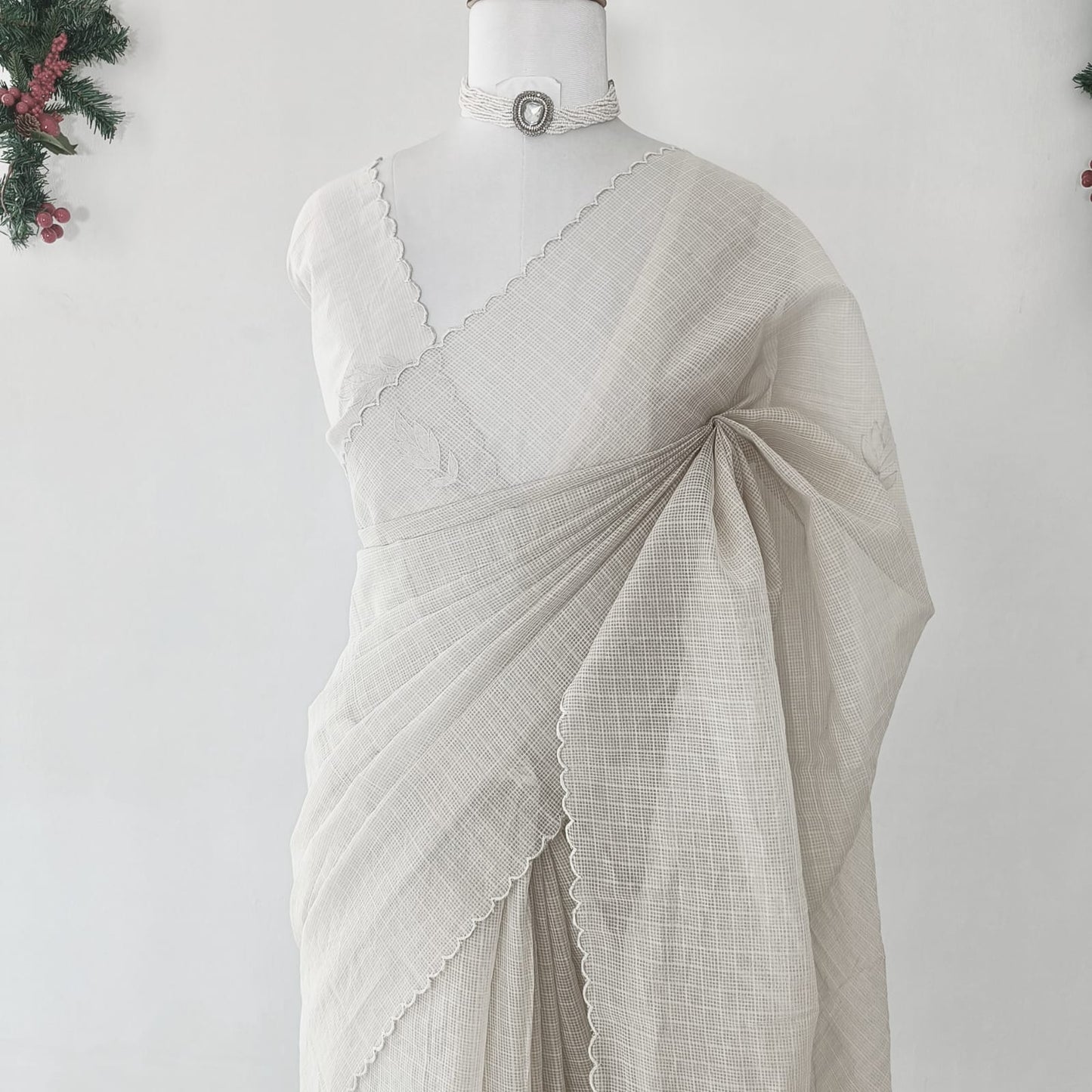 Kota Applique Work Saree