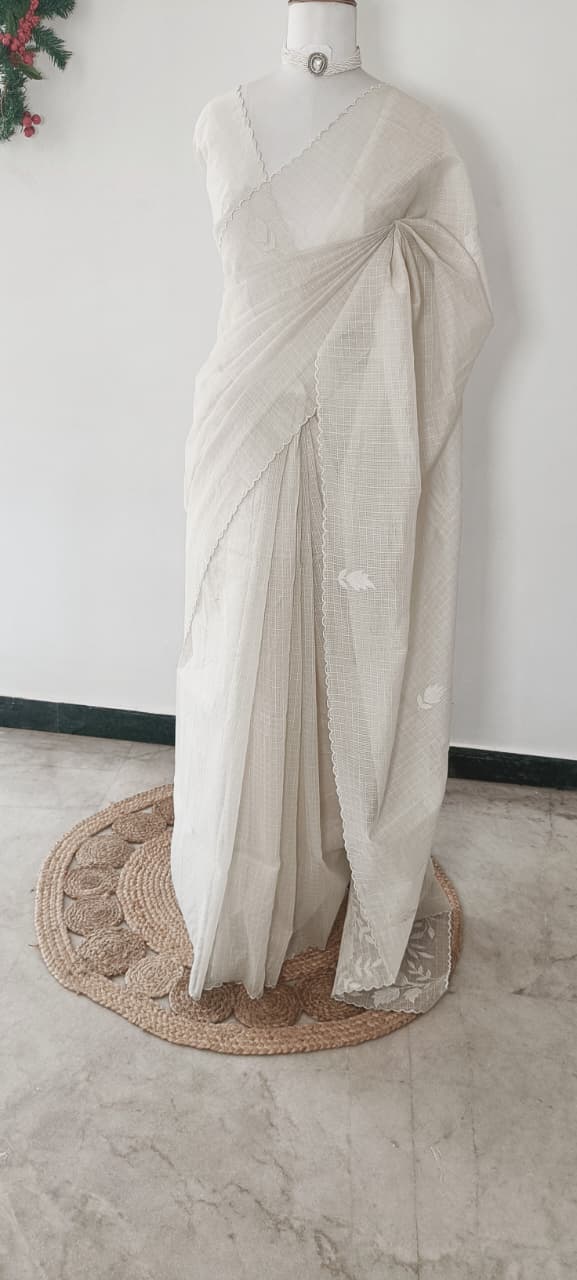 Kota Applique Work Saree