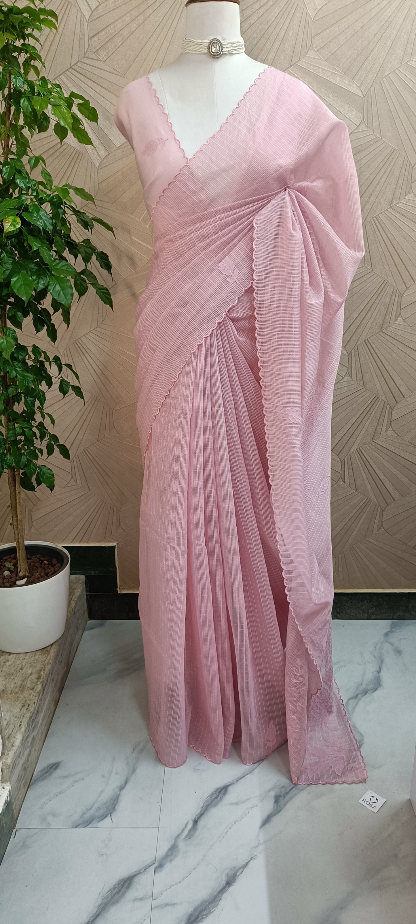 Kota Applique Work Saree