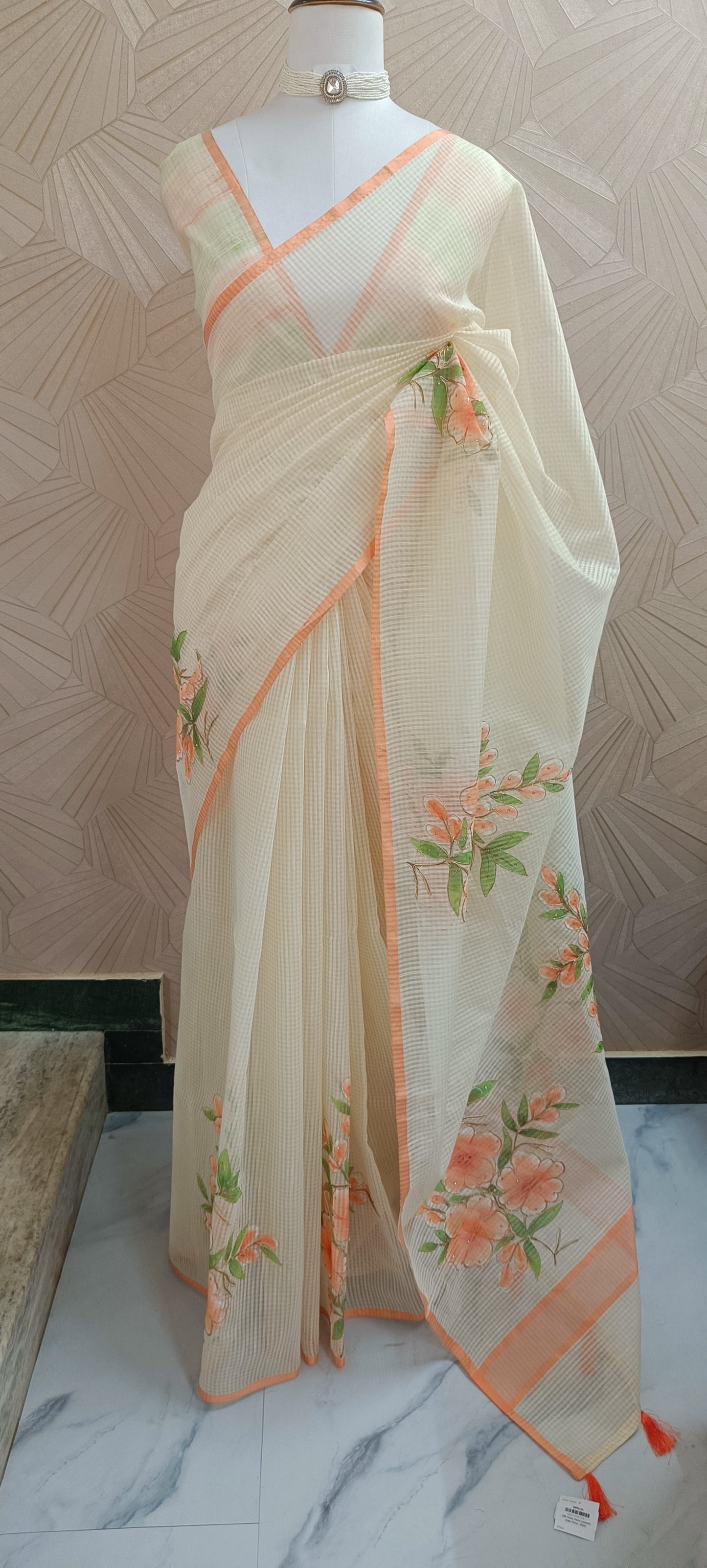 Kota Silk Hand Painted Saree